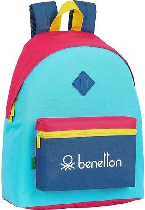 Mimetic Plecak szkolny Benetton Colorine Żółty Niebieski Różowy Turkusowy. Kolor: wielokolorowy, turkusowy, niebieski, różowy, żółty