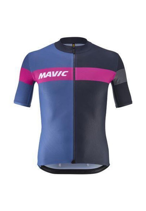 GILL - Dżersej z krótkim rękawem Mavic Ksyrium Pro. Kolor: zielony, fioletowy, niebieski, wielokolorowy. Materiał: jersey. Długość rękawa: krótki rękaw. Długość: krótkie. Sport: kolarstwo