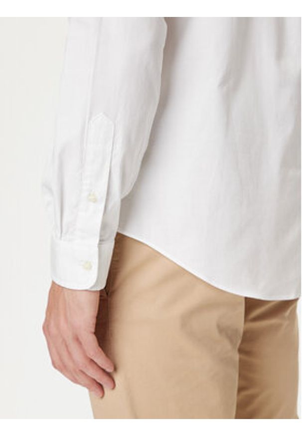 Polo Ralph Lauren Koszula 710P06688002 Biały Custom Fit. Typ kołnierza: polo. Kolor: biały. Materiał: bawełna