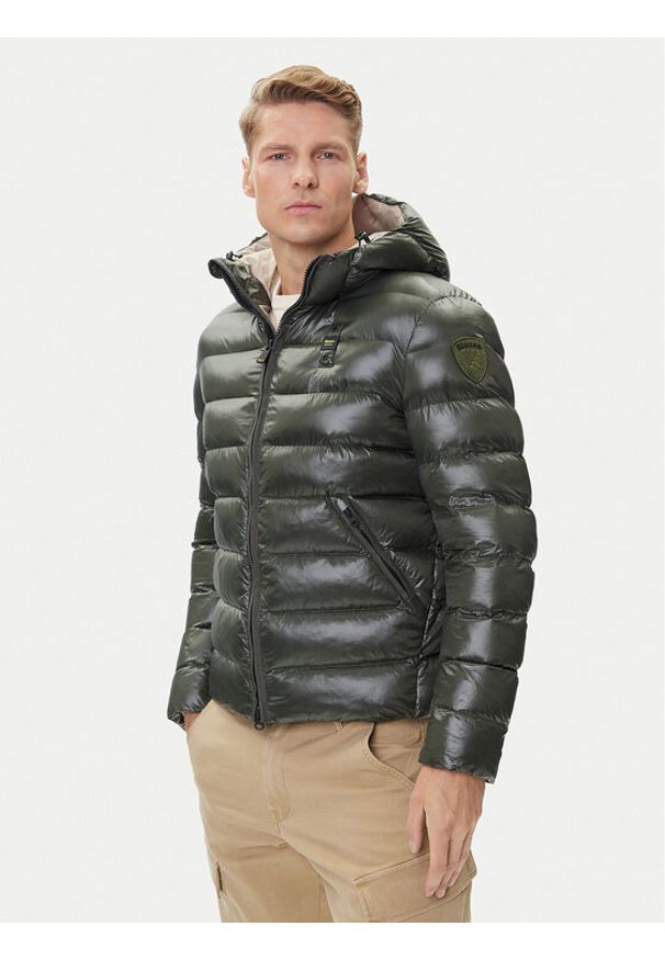 Blauer Kurtka przejściowa 25WBLUC02079 Zielony Regular Fit. Kolor: zielony. Materiał: syntetyk