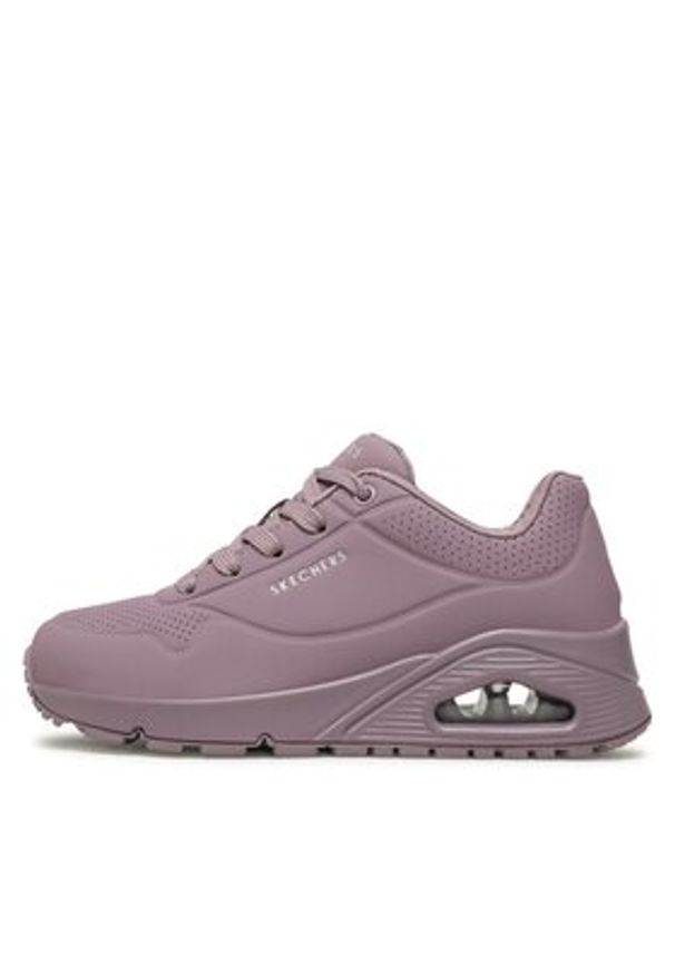 skechers - Skechers Sneakersy Uno Stand On Air 73690/DKMV Fioletowy. Kolor: fioletowy. Materiał: skóra