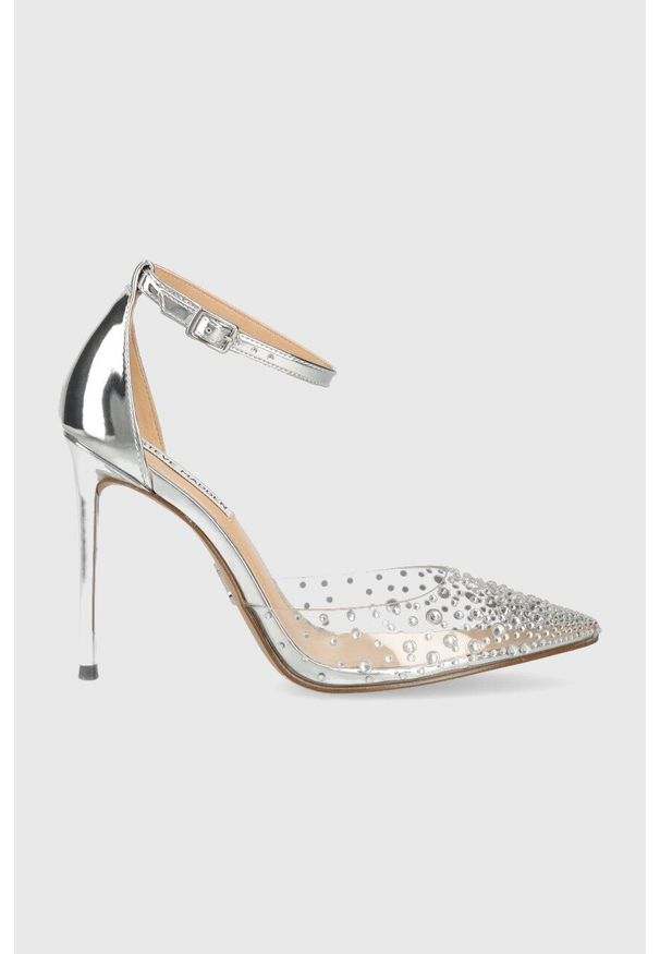 Steve Madden szpilki Ravaged kolor srebrny SM11002564. Zapięcie: klamry. Kolor: srebrny. Obcas: na szpilce. Wysokość obcasa: średni