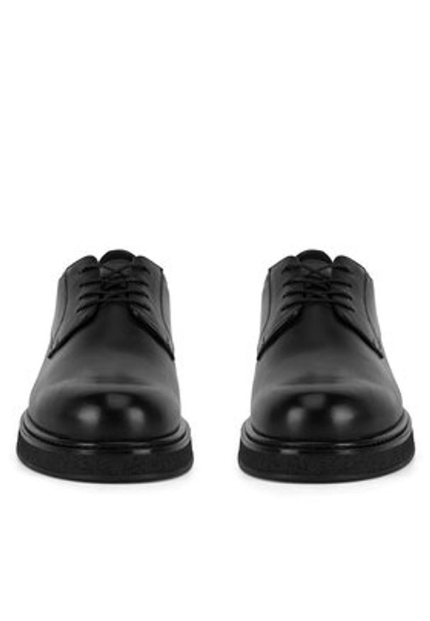 Badura Półbuty CALEB-01 MI08 Czarny. Kolor: czarny. Materiał: skóra