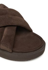 Inuikii Klapki Suede Crossed 50102-500 Brązowy. Kolor: brązowy. Materiał: skóra, zamsz #6
