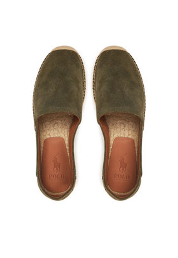Polo Ralph Lauren Espadryle Cevio 803961282002 Khaki. Kolor: brązowy. Materiał: skóra, zamsz