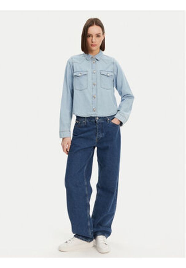 Noisy may - Noisy May Koszula jeansowa Selvi 27033010 Błękitny Regular Fit. Kolor: niebieski. Materiał: bawełna