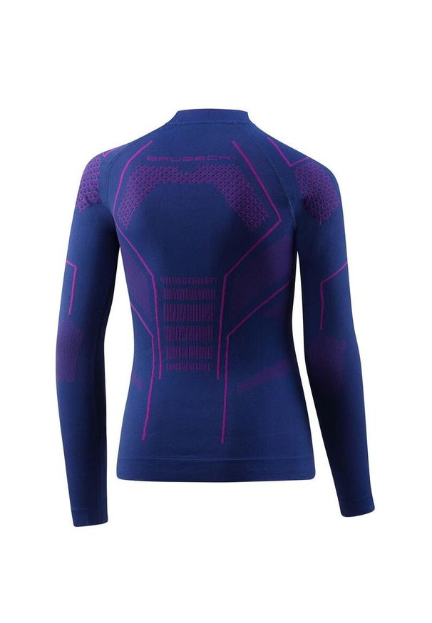 Koszulka Dziecięca Brubeck Thermo Junior Ls16120. Kolor: wielokolorowy, niebieski, fioletowy. Materiał: poliamid, poliester. Sezon: zima. Sport: turystyka piesza
