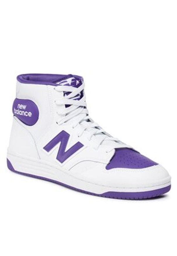 New Balance Sneakersy BB480SCE Biały. Kolor: biały. Materiał: skóra