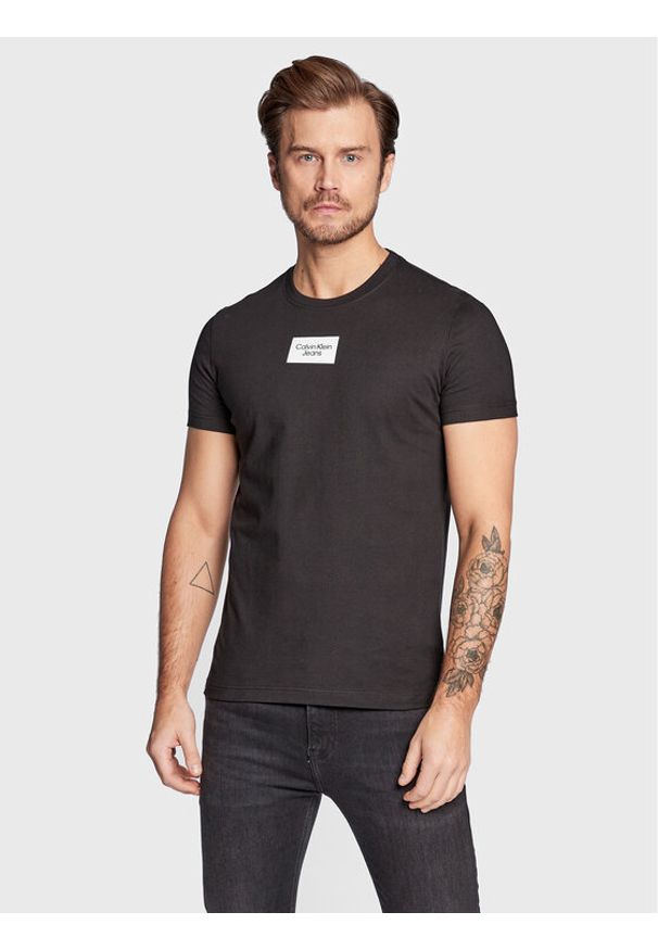 T-Shirt Calvin Klein Jeans. Kolor: czarny. Materiał: bawełna