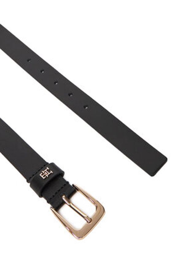 TOMMY HILFIGER - Tommy Hilfiger Pasek Damski Th Libre 2.5 AW0AW17767 Czarny. Kolor: czarny. Materiał: skóra