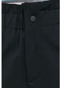 only - Only Spodnie damskie kolor czarny proste high waist. Stan: podwyższony. Kolor: czarny. Materiał: materiał, wiskoza