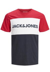 Jack & Jones - Jack&Jones T-Shirt Logo Blocking 12173968 Czerwony Slim Fit. Kolor: czerwony. Materiał: bawełna #3