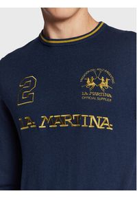 La Martina Sweter UMS304 YW025 Granatowy Regular Fit. Kolor: niebieski. Materiał: syntetyk, bawełna #5