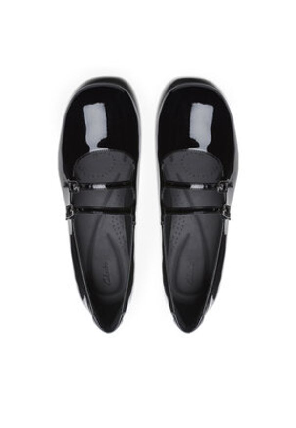 Clarks Baleriny Daiss 30 Shine 26174712 Czarny. Kolor: czarny. Materiał: skóra, lakier