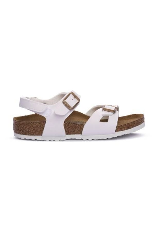 Buty eleganckie dla dzieci Birkenstock Rio Hl. Kolor: biały. Materiał: syntetyk, materiał. Styl: elegancki