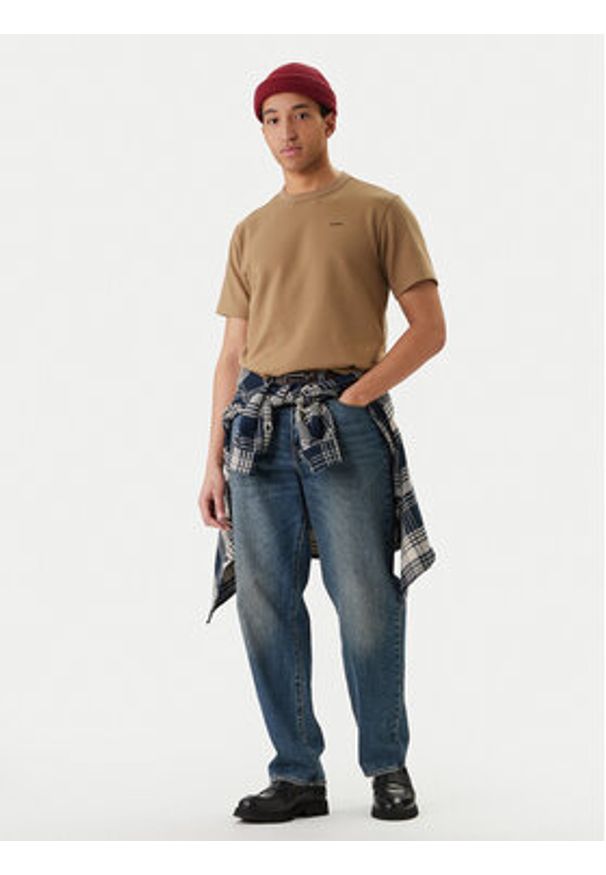 G-Star RAW - G-Star Raw T-Shirt D28609-E383 Beżowy Regular Fit. Kolor: beżowy. Materiał: bawełna