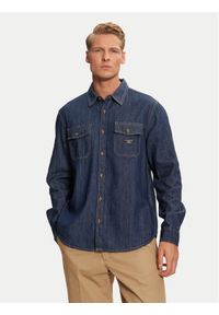 Guess Jeans Koszula jeansowa M4BH56 D5EI4 Granatowy Regular Fit. Kolor: niebieski. Materiał: bawełna