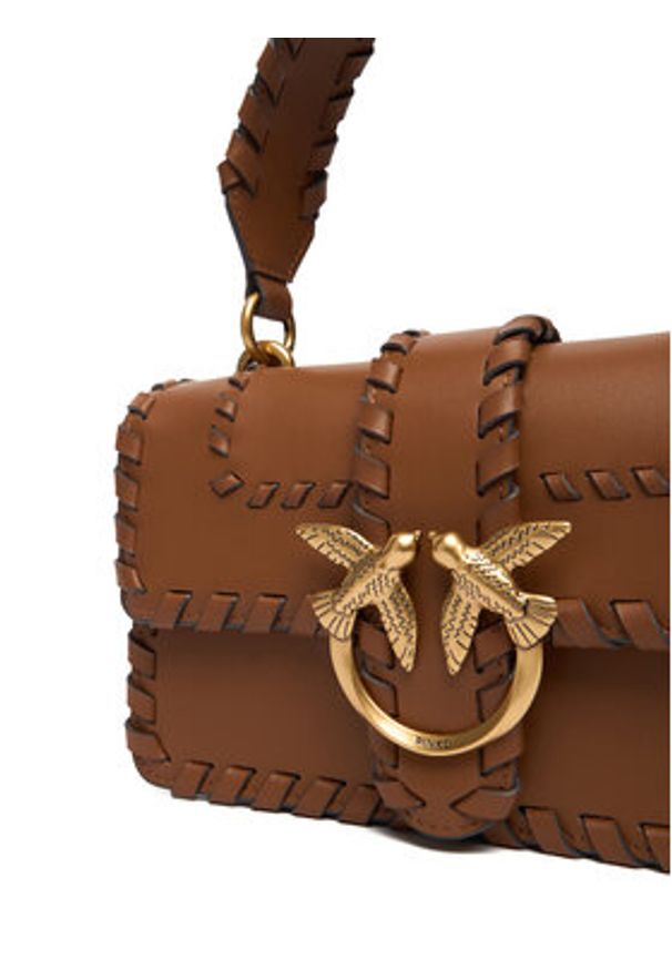 Pinko - PINKO Torebka Love One Mini Cl. AI 25-26 PLTT 100059 A2OR Brązowy. Kolor: brązowy. Materiał: skórzane
