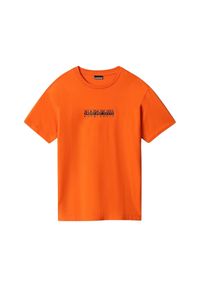 Koszulka Napapijri S-box. Kolor: pomarańczowy. Sport: joga i pilates #1