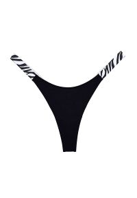 Intica - Stringi damskie z wysokim stanem optycznie wydłużające nogi Jisoon. Stan: podwyższony. Kolor: czarny. Materiał: materiał