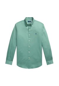 Polo Ralph Lauren Koszula 710B20512009 Zielony Custom Fit. Typ kołnierza: polo. Kolor: zielony. Materiał: bawełna #3