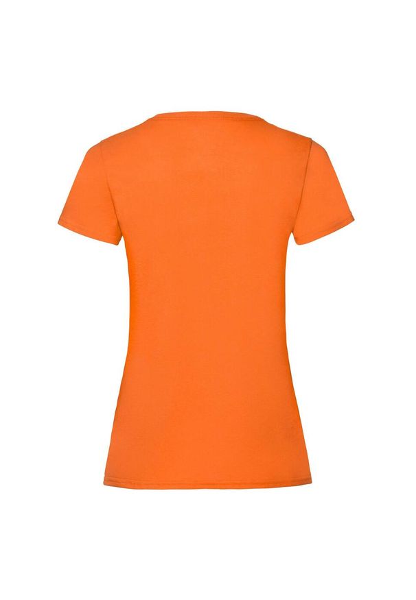 FRUIT OF THE LOOM - Koszulka Damska Valueweight. Kolor: pomarańczowy, wielokolorowy, żółty. Sport: turystyka piesza