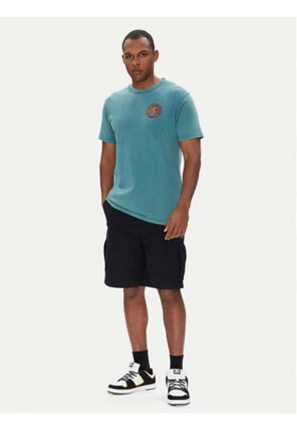 DC Shoes T-Shirt ADYZT05458 Zielony Regular Fit. Kolor: zielony. Materiał: bawełna