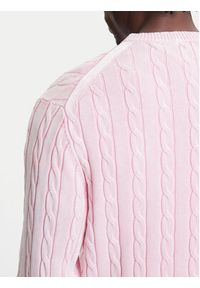 TOMMY HILFIGER - Tommy Hilfiger Sweter Classic MW0MW39524 Różowy Regular Fit. Kolor: różowy. Materiał: bawełna