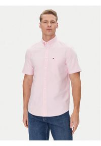 TOMMY HILFIGER - Tommy Hilfiger Koszula Heritage MW0MW36272 Różowy Regular Fit. Kolor: różowy. Materiał: bawełna