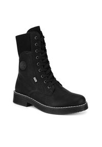 Rieker Trzewiki 70048-01 Czarny. Kolor: czarny. Materiał: materiał #5