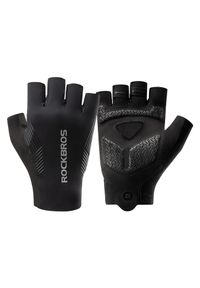 ROCKBROS - Rękawiczki rowerowe Rockbros wiosna/lato/jesień, krótkie palce. Kolor: czarny. Sezon: lato, jesień, wiosna