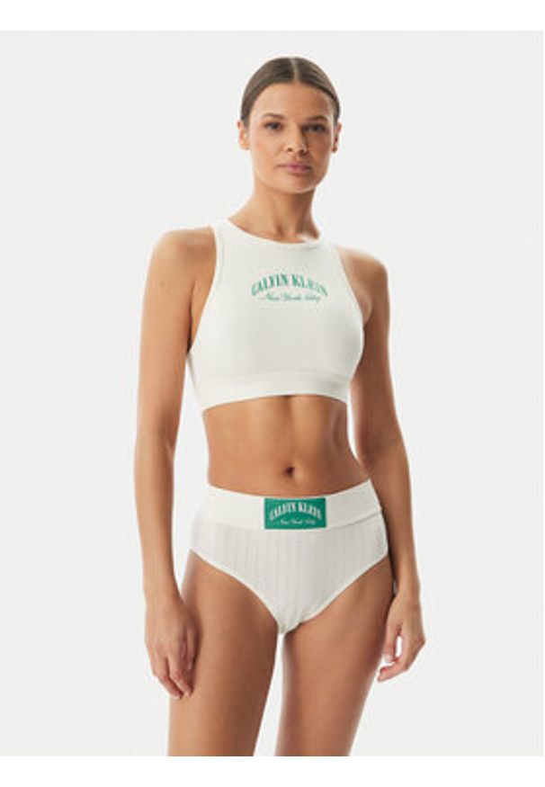 Calvin Klein Underwear Top LV00QF8707 Kremowy. Kolor: kremowy. Materiał: bawełna