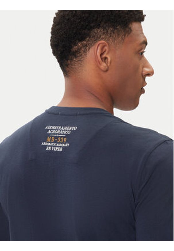 Aeronautica Militare Longsleeve 252TS2467UJ00703 Granatowy Regular Fit. Kolor: niebieski. Materiał: bawełna. Długość rękawa: długi rękaw