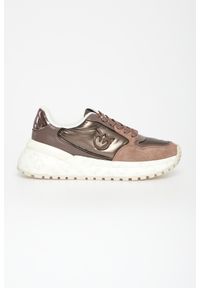 Pinko - Sneakersy damskie skórzane Gem 07 PINKO. Materiał: skóra #5