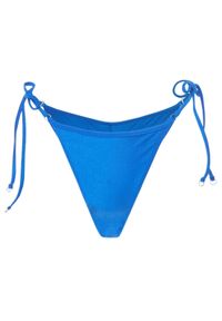 NOIRE SWIMWEAR - Dół od bikini z wiązaniami po bokach Sapphire. Stan: obniżony. Kolor: niebieski. Materiał: tkanina #3