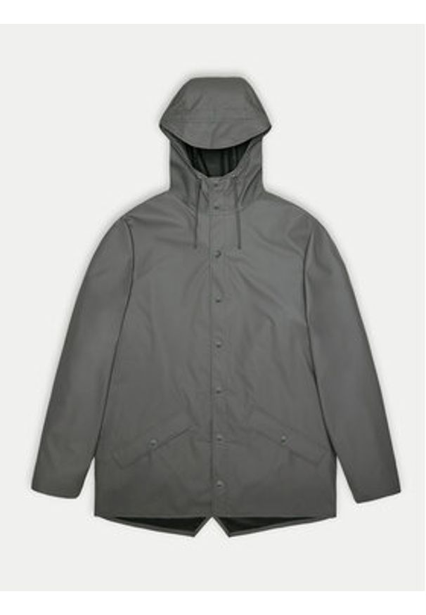 Rains Kurtka przeciwdeszczowa Jacket W3 12010 Szary Regular Fit. Kolor: szary. Materiał: syntetyk