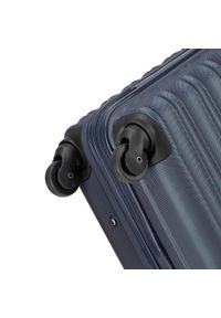 Wittchen - Zestaw walizek z ABS-u z żebrowaniem. Kolor: niebieski. Materiał: guma #7