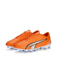 Buty piłkarskie męskie Puma Ultra Play Fgag. Kolor: pomarańczowy, biały, wielokolorowy, niebieski. Sport: piłka nożna