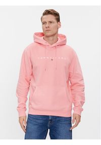 Tommy Jeans Bluza Linear Logo DM0DM17985 Różowy Regular Fit. Kolor: różowy. Materiał: bawełna #1