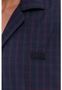 BOSS - Boss - Piżama. Kolor: niebieski. Materiał: tkanina. Długość: długie #6