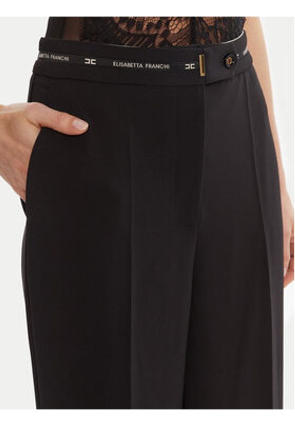Elisabetta Franchi Spodnie materiałowe PA-103-56E2 Czarny Regular Fit. Kolor: czarny. Materiał: syntetyk