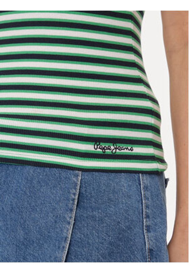 Pepe Jeans T-Shirt Jada PL505847 Zielony Regular Fit. Kolor: zielony