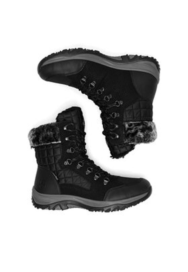 Rieker Botki M9644-00 Czarny. Kolor: czarny. Materiał: materiał