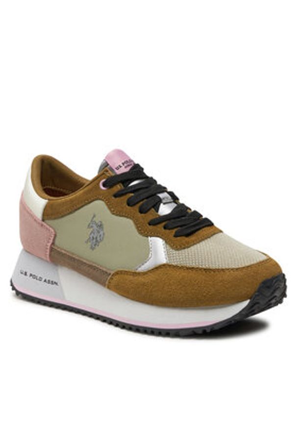 U.S. Polo Assn. Sneakersy Sacha002 SACHA002W/4ST1 Brązowy. Kolor: brązowy. Materiał: materiał