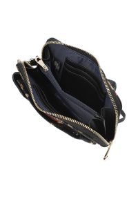 Czarny Portfel Damski Torebka Na Telefon Henney Bear London. Kolor: czarny. Wzór: kolorowy, aplikacja. Materiał: zdobione. Styl: casual, elegancki. Rodzaj torebki: na ramię #3