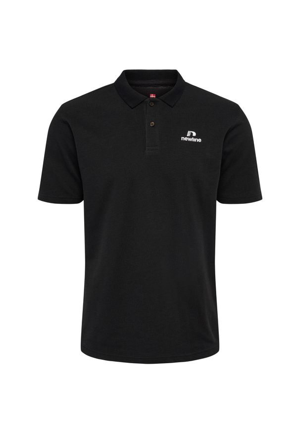 NewLine - Bawełniana koszulka polo Newline Lea. Typ kołnierza: polo. Kolor: czarny. Materiał: bawełna. Styl: sportowy