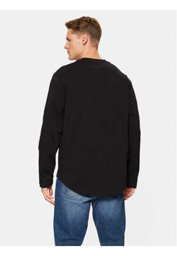 Karl Lagerfeld Jeans Longsleeve A1M17043 Czarny Regular Fit. Kolor: czarny. Materiał: bawełna. Długość rękawa: długi rękaw