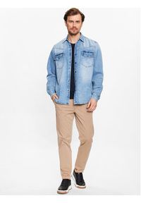 BOSS - Boss Koszula jeansowa Lebop 50495881 Niebieski Relaxed Fit. Kolor: niebieski. Materiał: jeans, bawełna