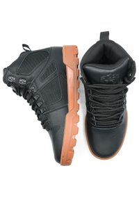 Buty męskie DC Shoes Pure High Top Water Resistant. Kolor: czarny. Materiał: skóra, materiał #2