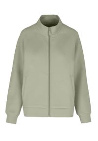 Volcano - Bluza damska ze stójką B-ELIA. Okazja: na co dzień. Typ kołnierza: kołnierzyk stójkowy. Kolor: miętowy. Materiał: poliester, bawełna, materiał, elastan. Długość rękawa: raglanowy rękaw. Styl: casual, sportowy #1